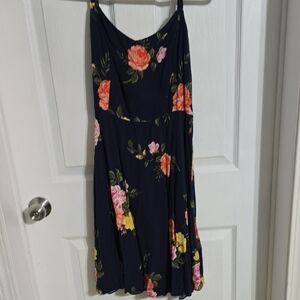 Old Navy Floral Dress - Navy with Pink and Yellow
